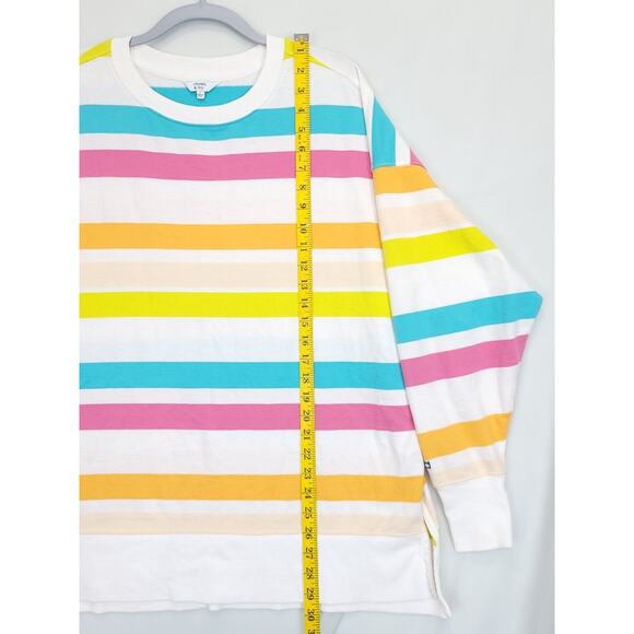 Crown & Ivy Sweater Multicolor Color Stripe Women L - Picture 4 of 10